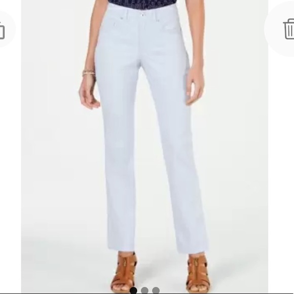 NEW Style & Co High Rise Tummy Control Straight Leg Jeans, Size 18, Lilac - Picture 1 of 9